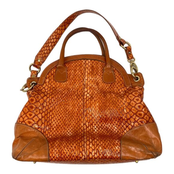 Pietro Alessandro Orange Leather Shoulder Bag | Classic Style - Picture 1 of 12